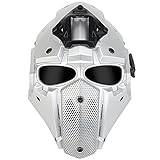 Nyaste hjälm Airsoft ansiktsmask, huva paintball glasögon/mask skyddande hel ansiktsmask med sidoskenor och NVG-fäste