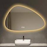 DIFHHD vattentät LED-upplyst badrumsspegel, touch/demister/väggmonterad antidimma spegel, 40 x 60 cm, 50 x 70 cm, 60 x 80 cm, 70 x 90 cm (storlek: 50 x 70 cm)