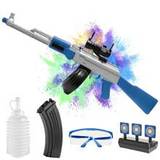 SHEIN Large AKM-47 Electric Gel Ball Gun Toys , Automatic And Manual Double Shooting Modes Water Bullets Blaster Toys With Large Magazine , High Speed Splat