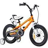RoyalBaby Freestyle barncykel pojkar flickor med hand- och bakbroms cykel 16 tum orange