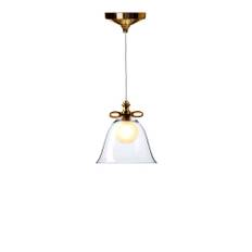 Moooi - Bell Lamp, Stor, Guldrosett, Vitt glas - Pendellampor