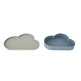 Oyoy Mini Chloe Cloud Plate & Cheers - Tourmaline / Pale Mint - One Size