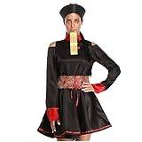 Halloween-kostymer för kvinnor kinesisk zombie-kostym vintage broderitryck klassisk röd och svart Qing-dynasti zombieklänning med hatt och bälte M