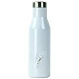 EcoVessel Unisex Aspen Tri Max vakuumisolerat rostfritt stål vatten och vinflaska, vit pärla, 473 ml
