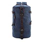 DICACA NATURE ryggsäck ryggsäck väska tygväska dragkedja perfekt som handbagage 45 x 28 x 28 för korta resor, weekendresor till bergen, camping, vandring eller perfekt för motorcykel, blå, Ryggsäck i