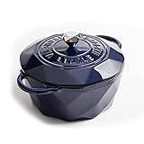 Glass Cooking Pot Diamond Blue Oven Enameled Cast Iron Soup Pot with Deer Lid Saucepan Casserole Kitchen Accessories Cooking Tools soperas