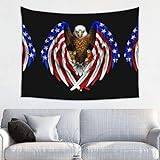 USA flagga patriotisk örn inomhus dekorativ väggbonad 73 x 94 cm ultrafin fiber vägg dekorativ gobeläng väggfilt, bra draperi