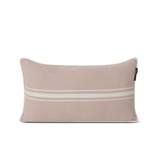 Small Center Striped Organic Cotton Twill Pillow Violet/White, 30x50cm, Lexington