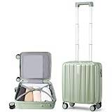 Hanke handbagage lätt hård sida PC kabinväska, Bambugrön, Underseat 14-Inch