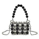 Mini Beads Pearl Kvinnor Crossbody Bag Kedja Small Messenger Handväskor Handväska
