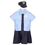 VALICLUD 5 Set Flicka Polis Kostym Polisens Dräkt Polisens Kostym Polisdräkt För Små Flickor Cosplay Kostymer Flickor Klär Ut Kostymer För Lek Polyester (polyester) Barn Halloween Enhetlig