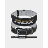 RDX Sports 6" Leather Weightlifting Belt - S / BLACK/GOLD