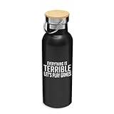 Everything is Terrible Lets Play Games Life Style Gaming Eco Thermos, rostfritt stål, isolerad flaska, bambulock