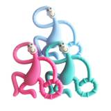 Cartoon Silicone Toddler Monkey Mouth Teeth Pain Relief Tool For Kids Teeth Necklace Teething Beads Baby Chewing Toy - B