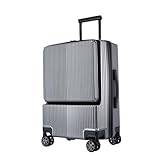 Resväska Aluminiumram vagn Bagage affärsreseväska på hjul resväska med bärbar datorväska (Color : Zipper1, Size : 24inch)