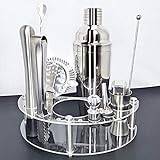 12PCS Cocktail Shaker Set Bartender Kit with Stand Drink Recipe, Professional Stainless Steel Drink Shaker Home Bar Tools