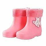 Regnskor för barn, rosa kaniner, tecknad karaktär, regnskor och flickor, vattenskor, baby-regnstövlar, vattenstövlar, lära-gå-skor breda, ROSA, 35 EU