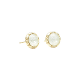 Miss Victoria Stud Earrings - White - one size