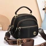 Apple-Shaped Crossbody Bag For Women With Soft Leather Texture, Large Capacity, Stylish And Versatile, Can Be Used As Shoulder Bag And Handbag
