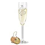 Leonardo champagneglas med gravyr av ett namn – högkvalitativ lasergravyr – i vintagedesign som födelsedagspresent – personlig med önskad gravyr