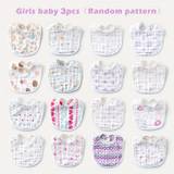 SHEIN 3pcs Baby Pure Cotton 6-Layer Gauze Bibs Saliva Towel Waterproof Newborn Feeding Nursing Cloth Infant Boys Girls Kids Scarf