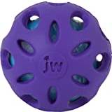 JW JW47013 Crackle Ball Small, gummiboll med en flaskhjärta i plast för hundar, S