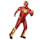 amscan 9915762 herr officiellt licensierad Warner Bros. The Flash Movie kostym, röd