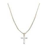 Urban Classics Unisex Diamond Cross Necklace manschettknappar, Guld, One size