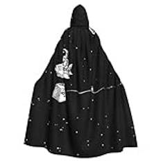 150 cm kappa med huva unisex halloween mantel för djävul häxa trollkarl halloween jul cosplay, astronaut galax