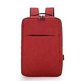 SUKORI Ryggsäck Herr Anti-theft Backpack Bag 15.6 Inch Laptop Men Male Waterproof Back Pack Backbag Large Capacity School Backpack (Color : Red)