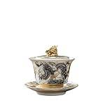 YININGDIANZI får fett jade porslin vattenmålning guld exklusiv teskål hushåll kung fu teset teskål teskål teskål
