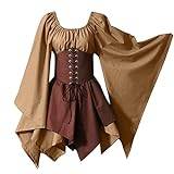 Traditionell irländsk klänning för kvinnor medeltida renässanskostym, utsvängda ärmar, korsett för halloween, viktoriansk prinsessklänning