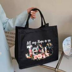 Jesus Print: Printed Tote Bag That Expresses Your Faith, Multipurpose Tote Bag, Lightweight And Durable, Perfect For Travel, School, Unique Gift For T