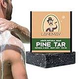 Naturlig tvål för män | Pine Tjära Tvål för män,Cold Process Soap Bars Mjuk hud, ljusare, tätt skum, helt naturlig tvål för hand, hår, ansikte, hudrengöring Tytlyworth