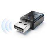 3,5 mm AUX stereo trådlös adapter USB Bluetooth 5.0-sändarmottagare TV-högtalare hörlurar bilmusik (Bluetooth v5.0) - As Seen on Image