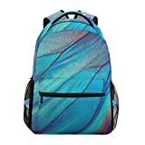 Blue Glitter Butterfly Wings skolryggsäck för pojkar flickor barn resväska bokväska