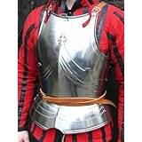 Medeltida bröstskydd romersk korsfarare bärbar stål kastplatta riddare Cuirass LARP krigare bröstplatta rustning bröstskydd cosplay kostym