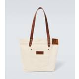 RRL Olsen leather-trimmed tote bag - grey - One size fits all