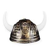 MedievalWarrior hjälmhatt för vuxna temafester vikingahjälm med horn för scenframträdanden fester rekvisita rollspel vikingadräkt medeltiden soldathatt vikingage huvudbonad kostym tillbehör
