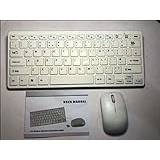 Vitt trådlöst MINI-tangentbord och mus för SAMSUNG UE32ES6710 SMART TV