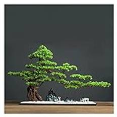 Falsk växt 53 cm högt falskt tallträd, konstgjort bonsaitallträd, används som en konstgjord grön växtdekoration i ett hotell tehus konstgjorda husväxter