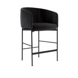 Adea - Bonnet Bar 93 Chair, Black Metal Leg Removable Upholstery, Cat. 4, Opera 14 - Barstolar & barpallar