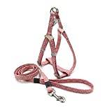 No Pull Dog Harness Set Dog Leash Adjustable Printed Harness Dog Supplies-04, M 50-75 cm 1,2 * 2 cm