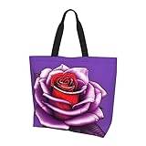 Fuchsia Ros kvinnors axelshoppingväska, lämplig för daglig resa shopping, handväska artiklar förvaring, Svart, One Size