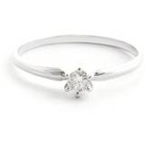 Diamond Crown Solitaire Ring 0.15ct in 18ct White Gold