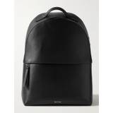 Paul Smith - Logo-Jacquard Webbing-Trimmed Textured-Leather Backpack - Men - Black