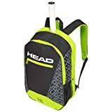 HEAD Unisex vuxen kärna ryggsäck tennispåse, svart/neon gul, en storlek
