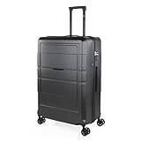 JASLEN - Lätta resväskor - ABS resväska med hårt skal 75 cm - lätta resväskor med kombinationslås - styv resväska med 4 hjul - lätt och tålig, Svart
