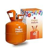 Happy Helium® Ballongas Helium för 20 ballonger | premium heliumgas med fyllventil – ballonggas, 140 liter (0,14 m³) för födelsedag, bröllop, fest