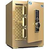 BIANBIANBH Brandsäker vattensäker kassaskåp, kassaskåp och låsboxar, pengalåda Hem/kontor Digitalt brandsäkert kassaskåp 45cm högsäkerhetsskåp, inbyggt larmskåp kassaskåp för pengar A4-dokumentlaptop